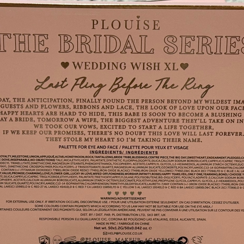 P Louise Wedding Wish XL Eyeshadow Palette. New in Box. Stunning palette!!! - Picture 14 of 15
